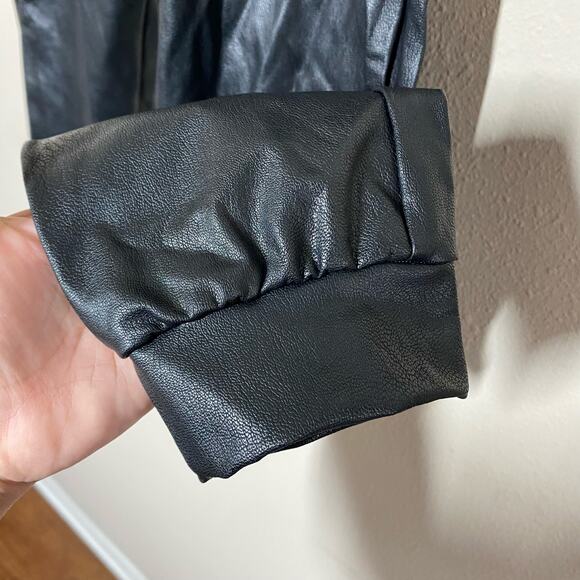 Commando Black Faux Leather Joggers Size Small - Picture 6 of 14